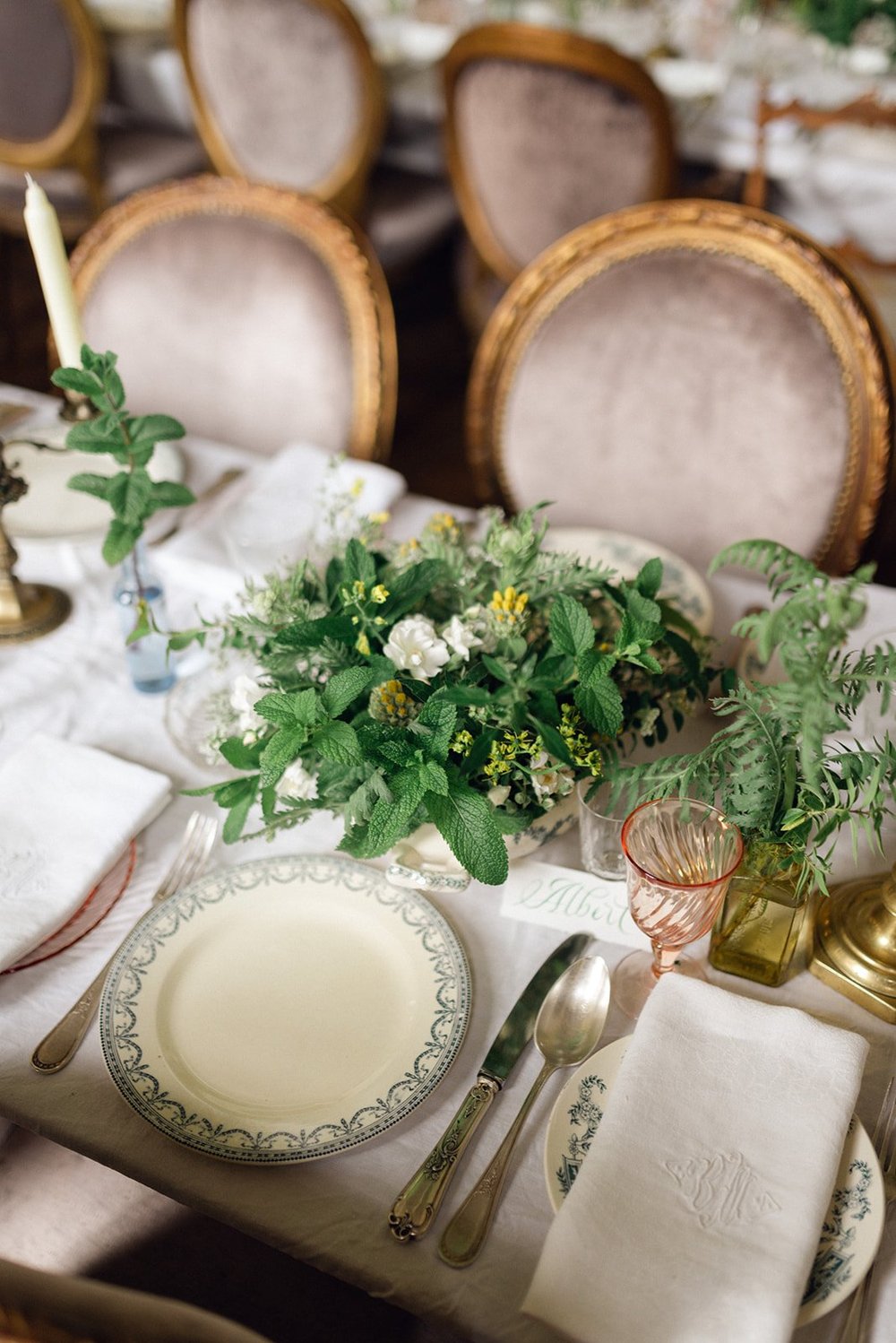 Flowers on a wedding table