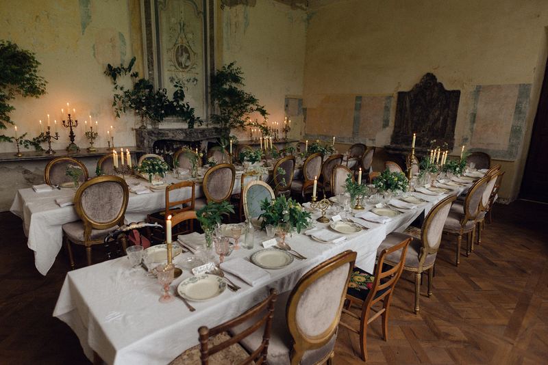 The long table by candlelight